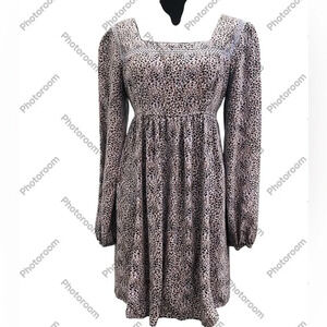 Jessica Simpson Dress Women Medium Casual Polka Dots Country Long Sleeve